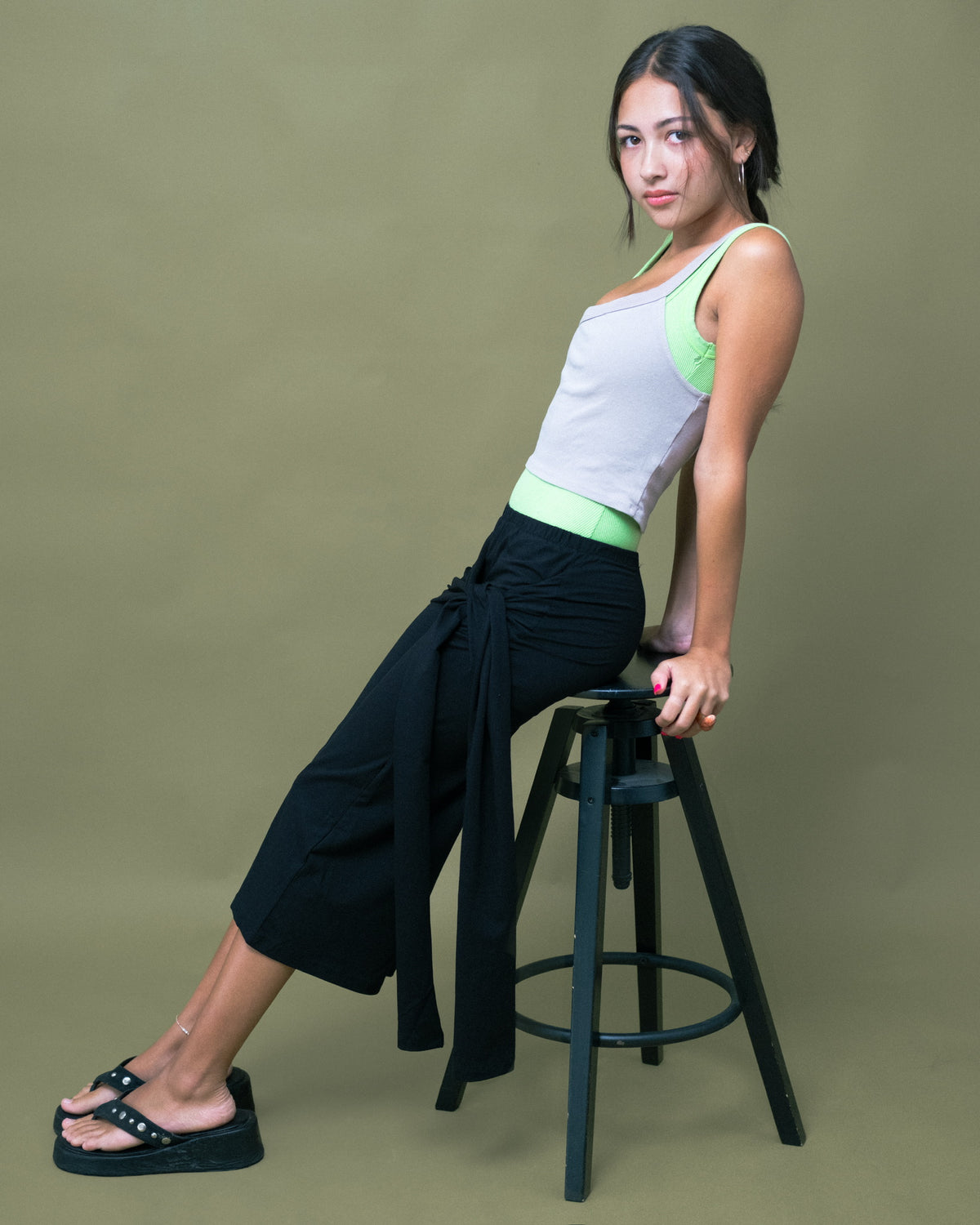 Jade tie pants