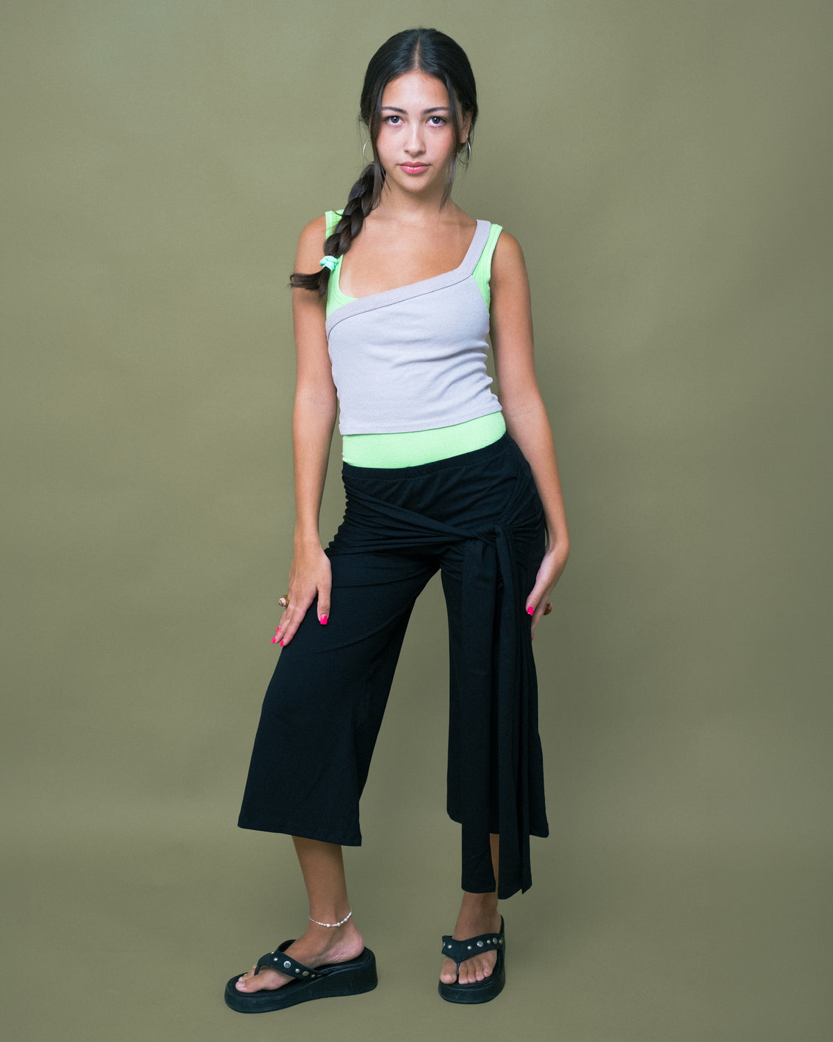 Jade tie pants