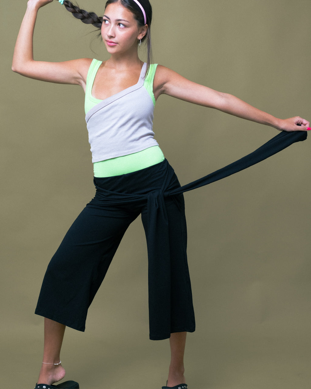 Jade tie pants