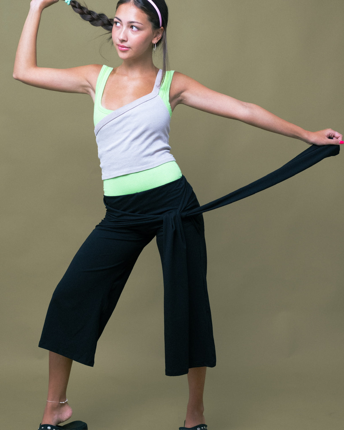 Jade tie pants