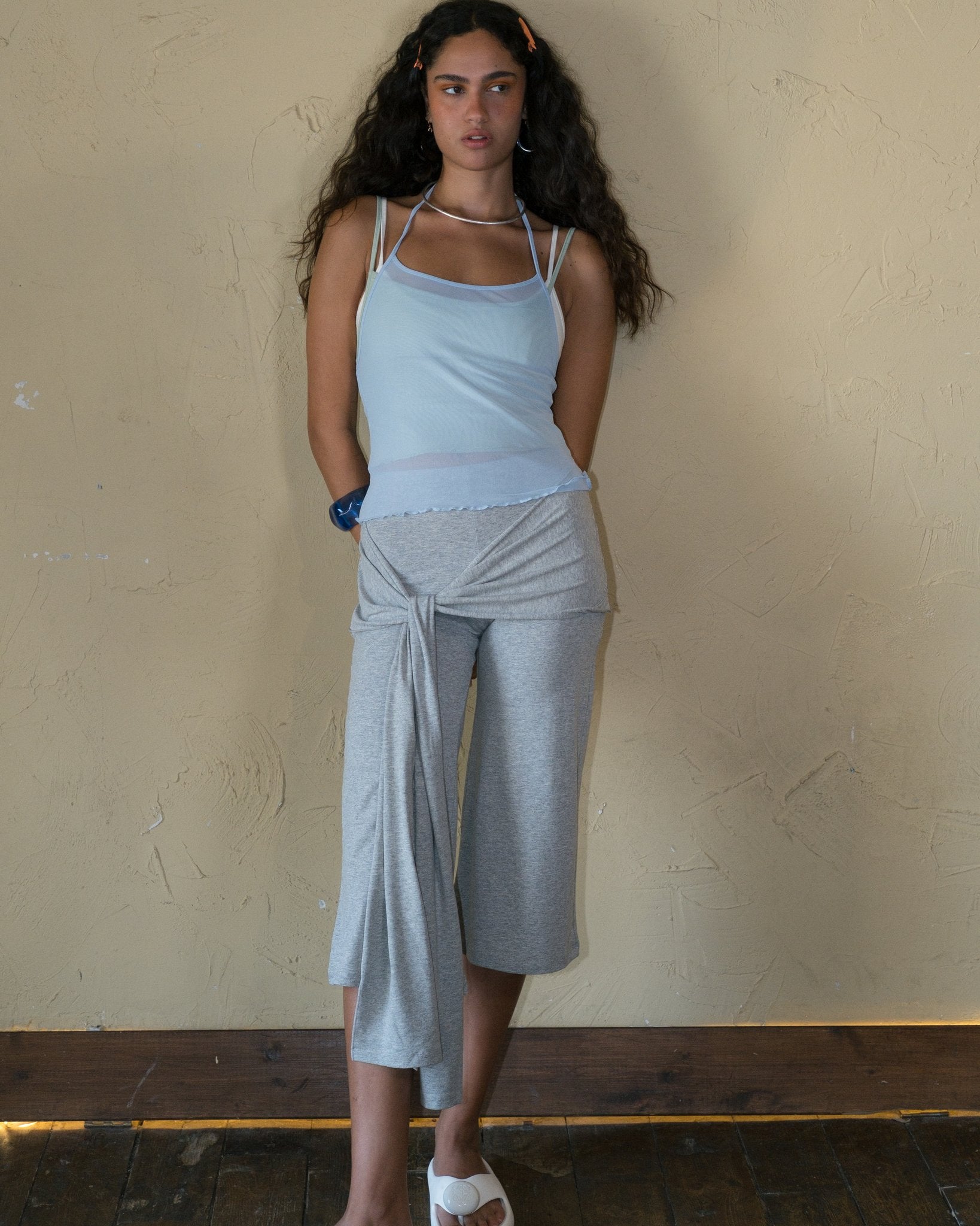 Jade tie pants in grey – LYD
